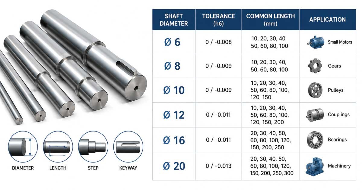 Shaft Size Chart