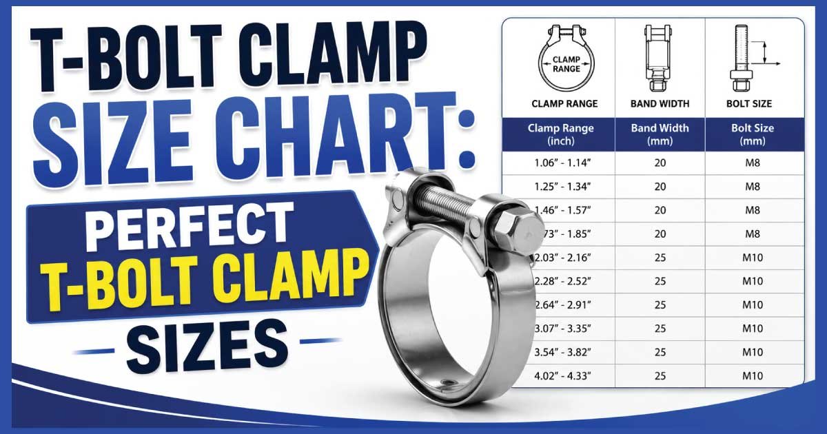 T-Bolt Clamp Size Chart