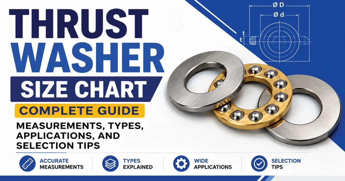 Thrust Washer Size Chart COMPLETE GUIDE: Measurements, Types, Applications, and Selection Tips