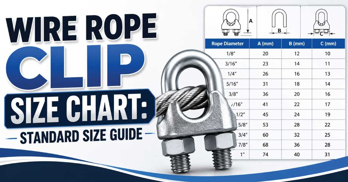 Wire Rope Clip Size Chart