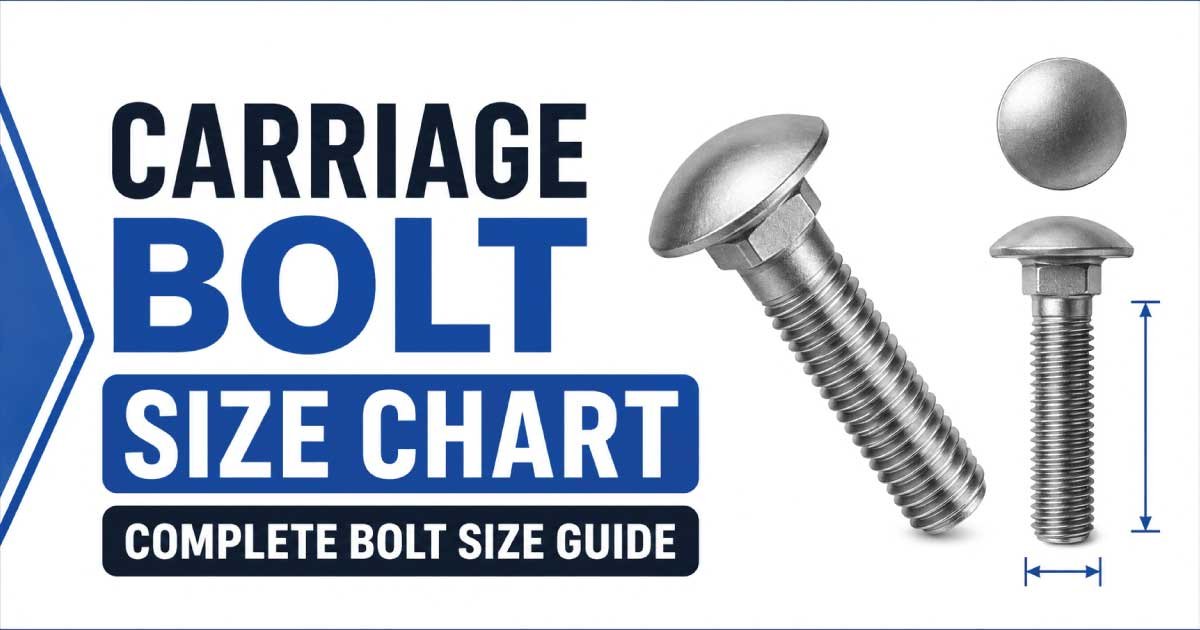 Carriage Bolt Size Chart