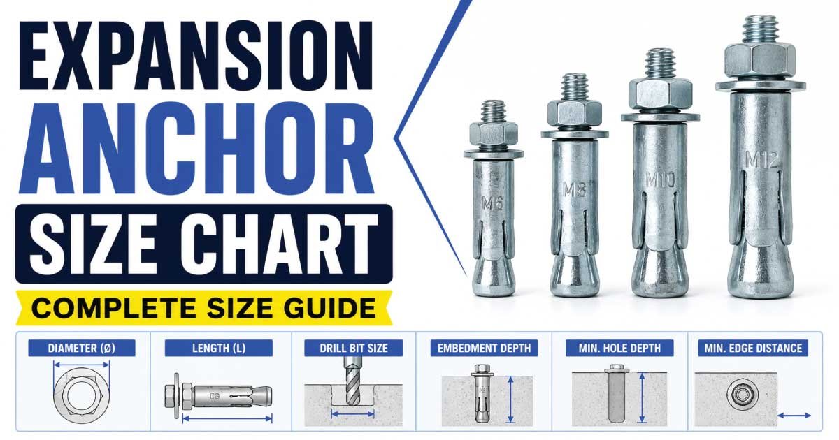 Expansion Anchor Size Chart