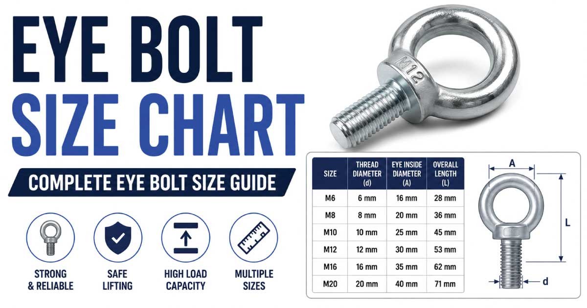 Eye Bolt Size Chart