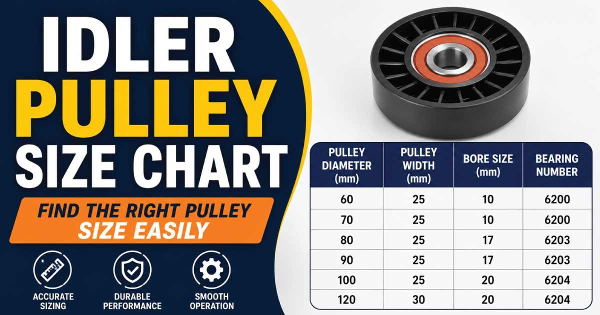 Idler Pulley Size Chart