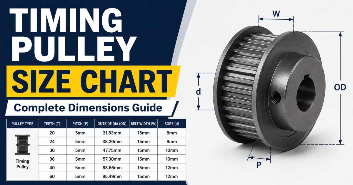 Timing Pulley Size Chart
