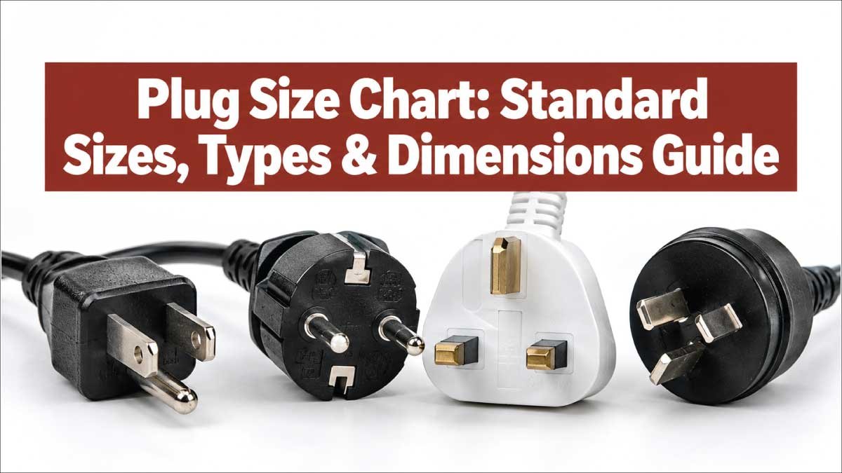 Plug Size Chart: Standard Sizes, Types & Dimensions Guide - Hardware Size